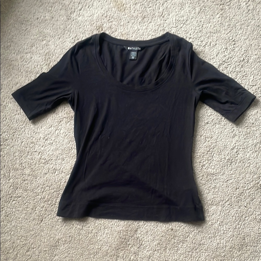 Athleta Black Short Sleeve Tee
